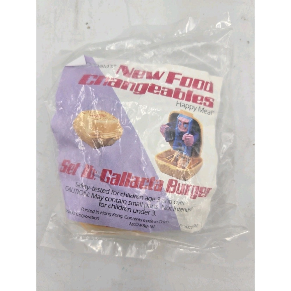 1988 MCDONALD'S NEW FOOD CHANGEABLES GALLACTA BURGER SEALED HAPPY MEAL TOY 1B
